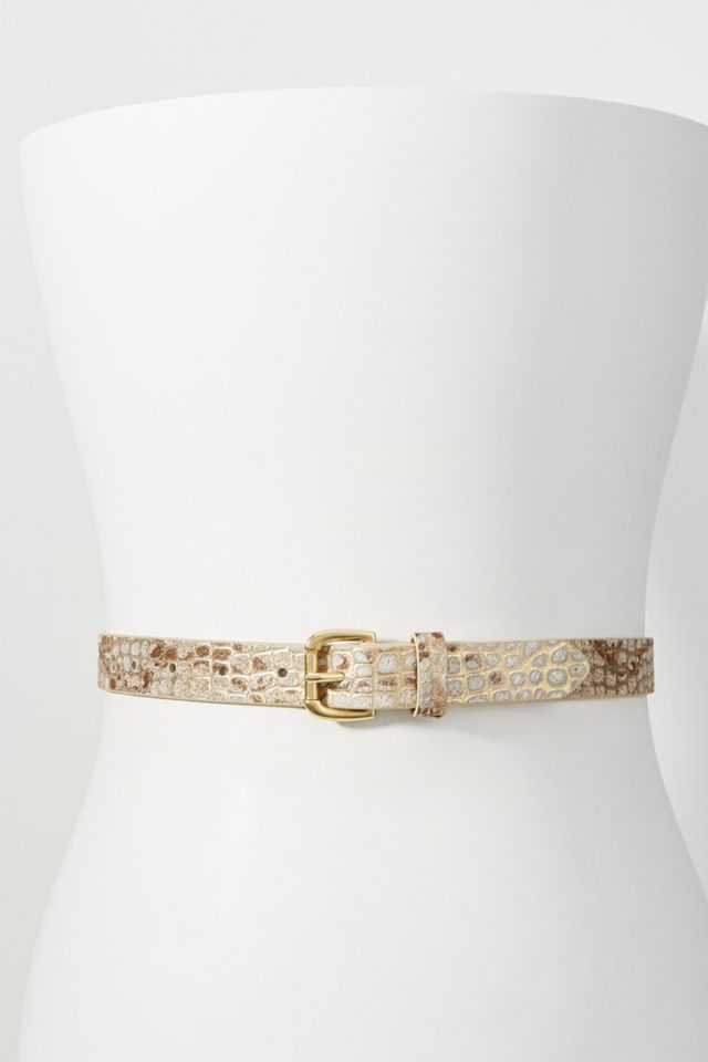 Metallic Animal-Print Belt | Anthropologie display picture 1