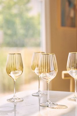 Set of 4 Waterfall Wine Glasses