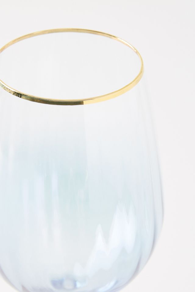 Waterfall 24k Gold Accent Wine Glasses, Set of 4 #1