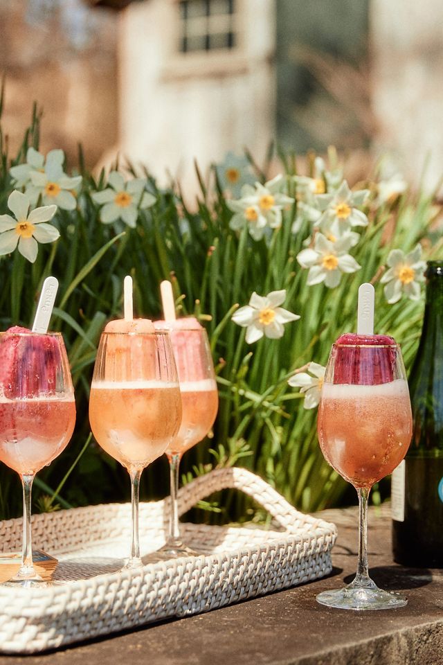 Waterfall Red Wine Glasses, Set of 4 By Anthropologie in Assorted