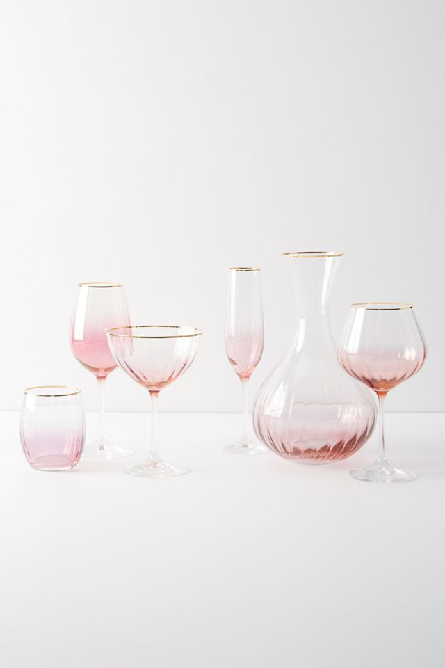 Waterfall Wine Glasses, Set of 4 By Anthropologie in Assorted Size