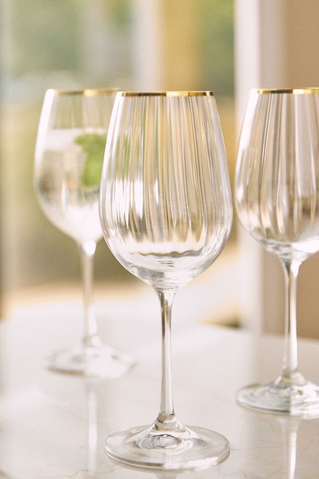 Waterfall Wine Glasses, Set of 4