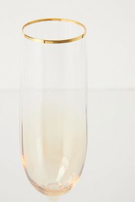Waterfall 24k Gold Accent Flutes, Set of 4