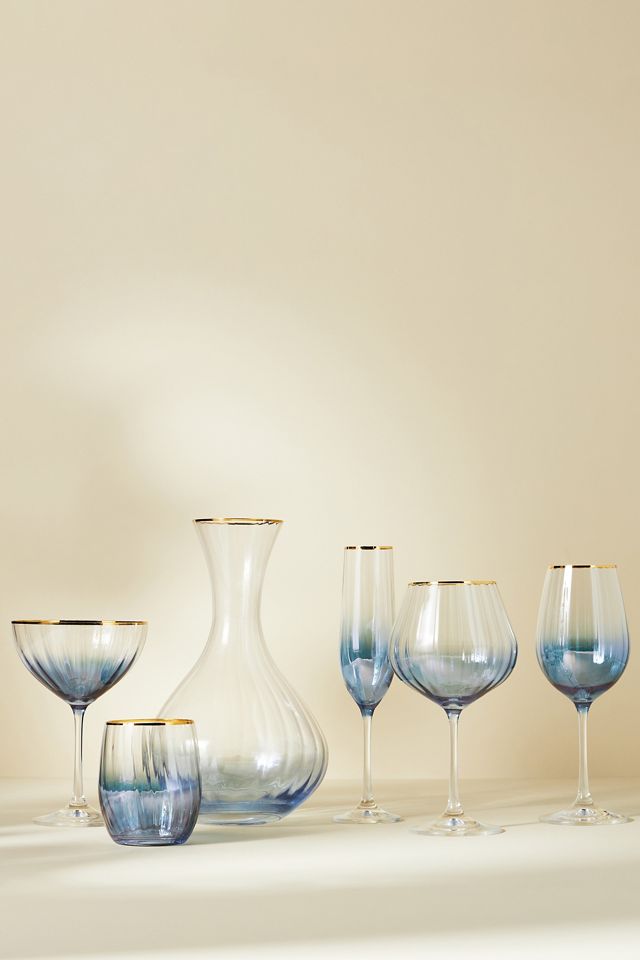 Waterfall 24k Gold Accent Flutes, Set of 4 #3