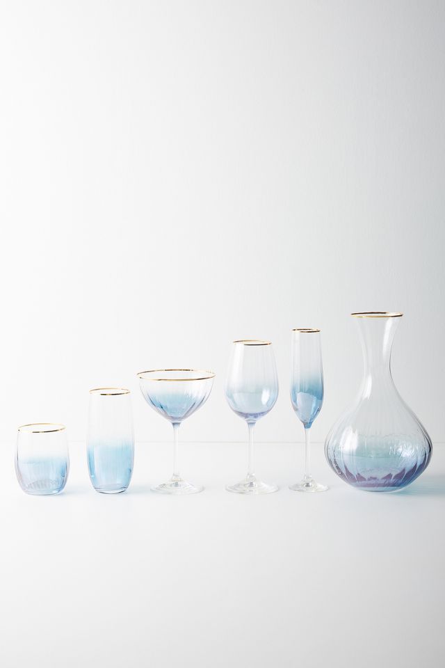 Waterfall Stemless Wine Glasses, Set of 4