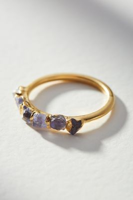 Delicate Raw Gemstone Ring | Anthropologie