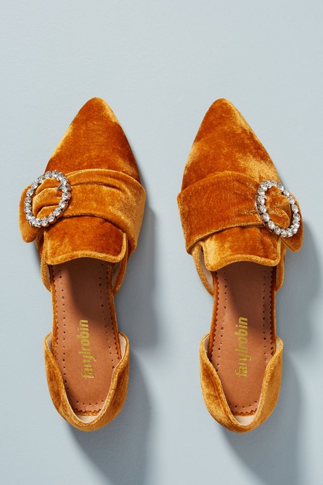 Farylrobin Velvet D'Orsay Flats #1