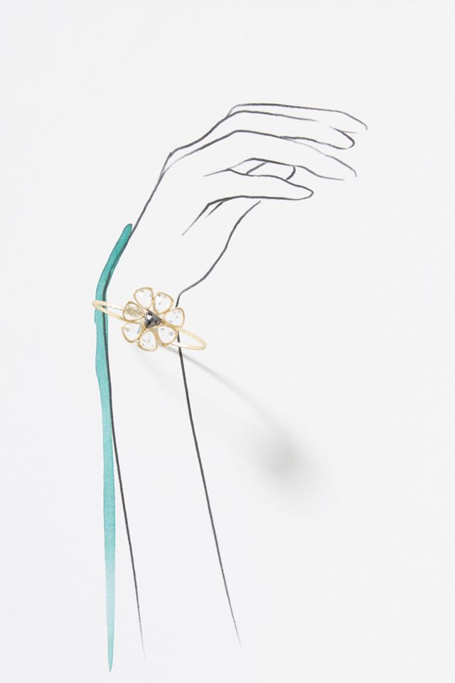 Blooming Mosaic Cuff Bracelet #1