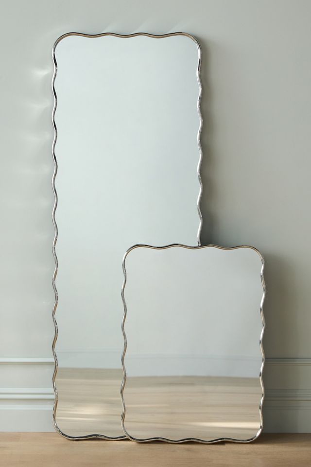 Coquile Scalloped Metallic Floor Mirror #1