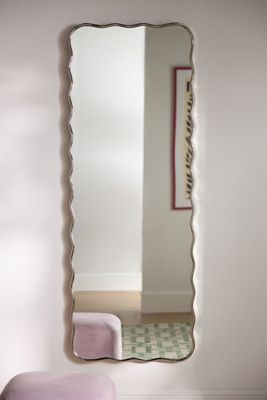 Coquile Scalloped Metallic Floor Mirror