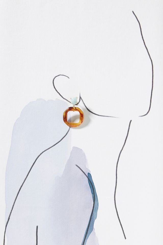 Donna Hooped Drop Earrings #2