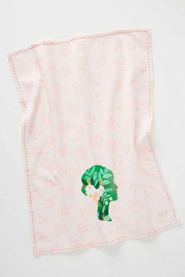 Carrie Shryock Floral Silhouette Dish Towel
