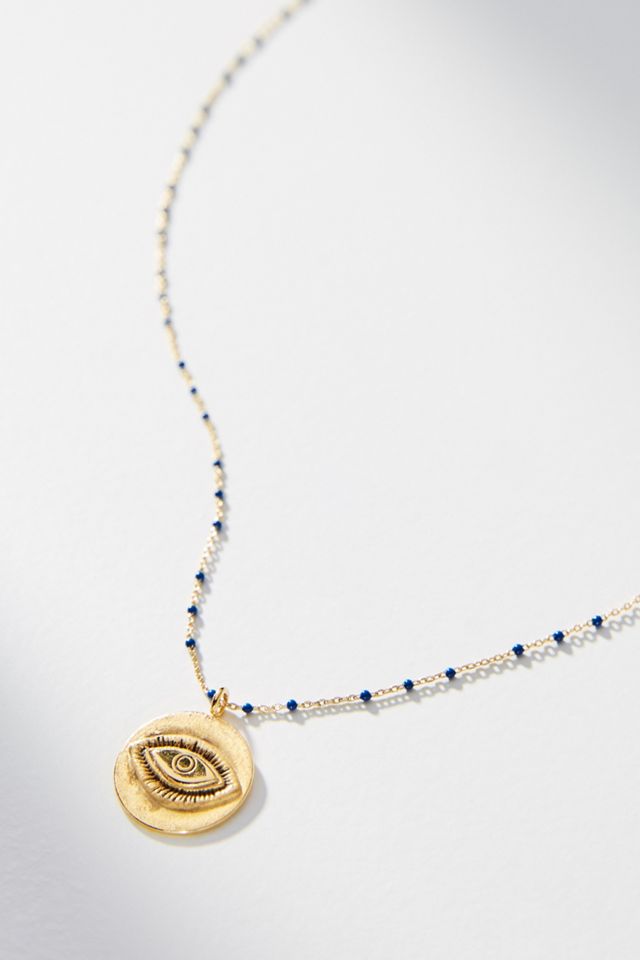Ancient Eye Coin Necklace #1