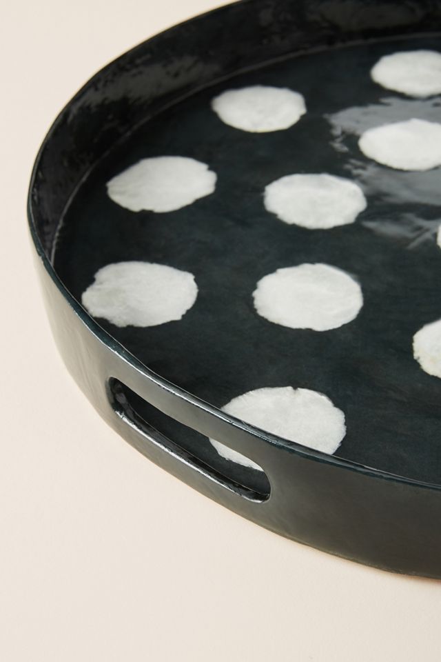 Dotted Capiz Decorative Tray #2