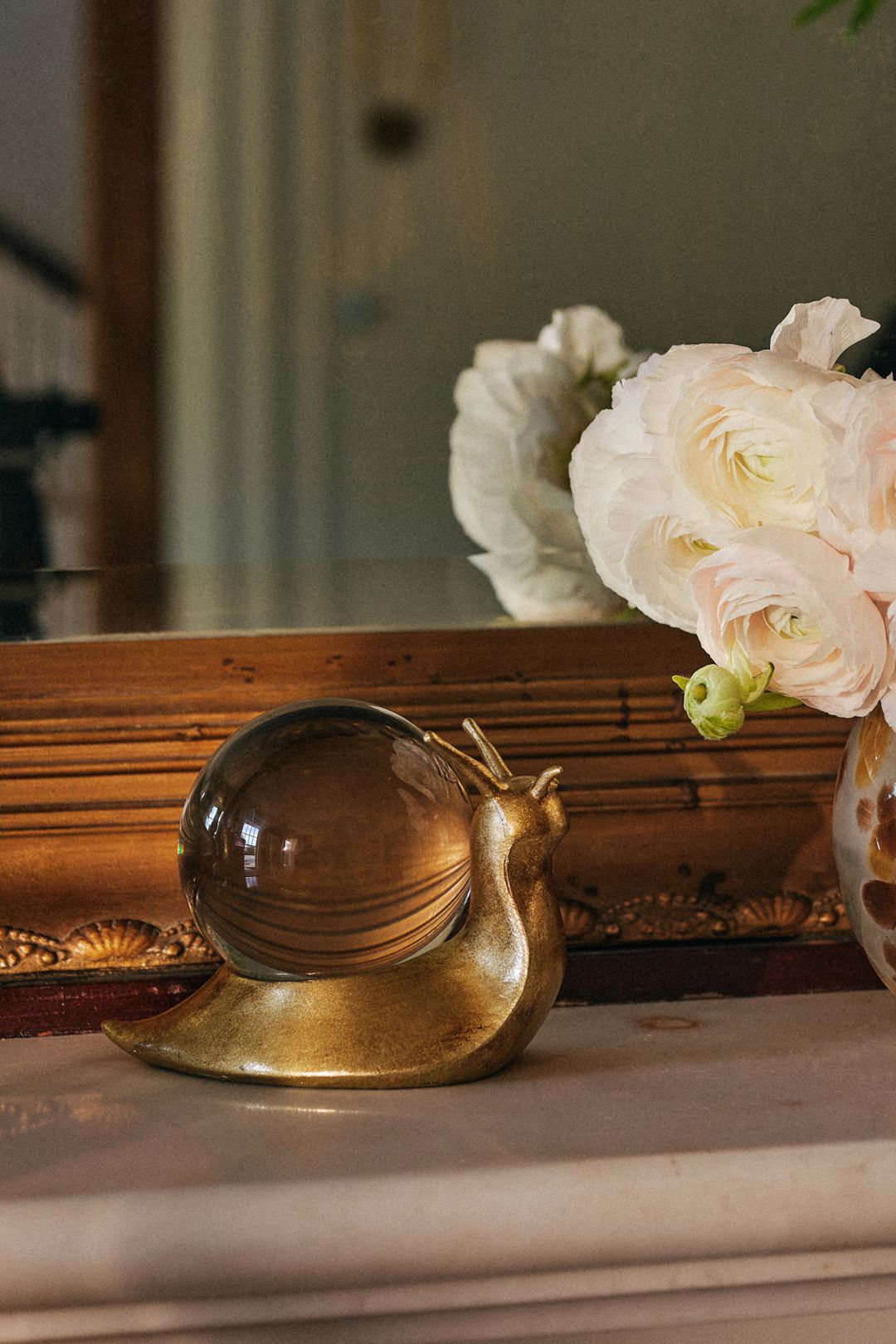 Snail Orb Decorative Object - Gold