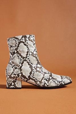 Matiko Jeanine Snake-Printed Ankle Boots | Anthropologie