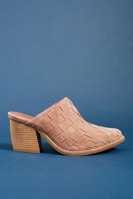 Jeffrey Campbell Favela Woven Mules In Pink