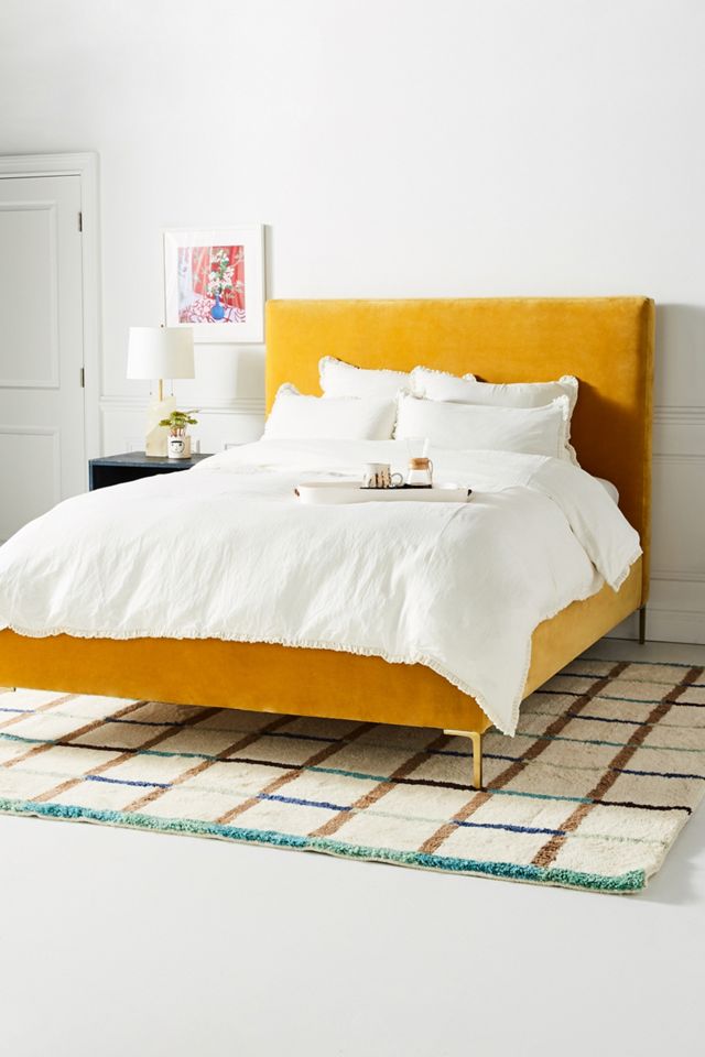 Linen Salvage et Cie Velvet Ruffle Duvet Cover