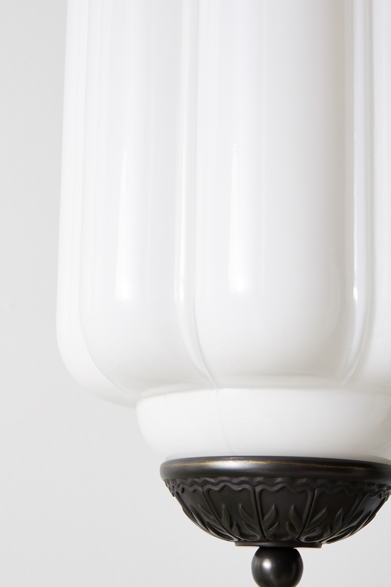 The Eloise Scallop Milk Glass Petite Pendant Ceiling Light