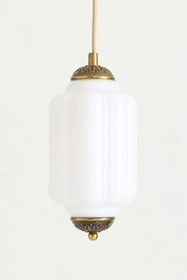 The Eloise Scallop Milk Glass Petite Pendant Ceiling Light