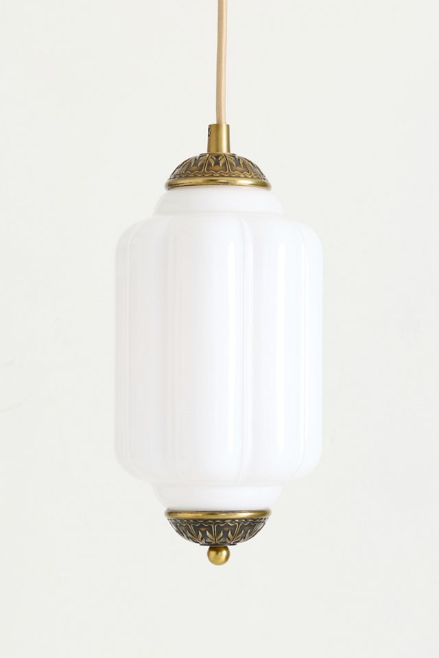 The Eloise Scallop Milk Glass Petite Pendant Ceiling Light #1