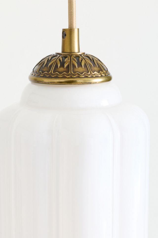 The Eloise Scallop Milk Glass Petite Pendant Ceiling Light #2