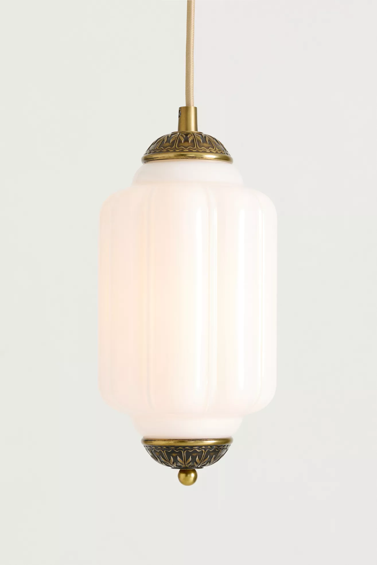 The Eloise Scallop Milk Glass Petite Pendant Ceiling Light