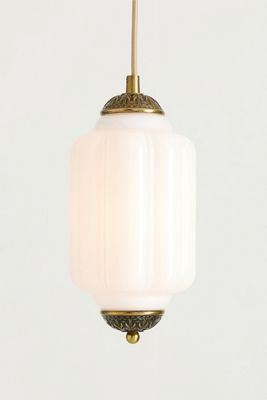 The Eloise Scallop Milk Glass Petite Pendant Ceiling Light