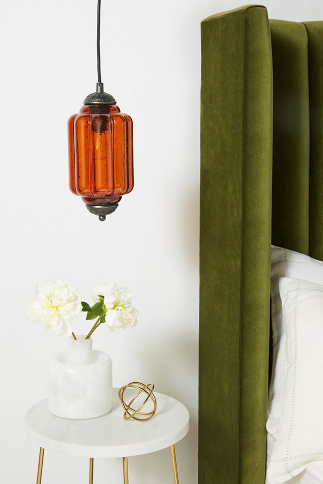 The Eloise Scallop Milk Glass Petite Pendant Ceiling Light #1