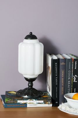 The Eloise Scallop Milk Glass Table Lamp