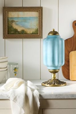 The Eloise Scallop Milk Glass Table Lamp