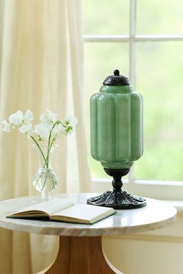 The Eloise Scallop Milk Glass Table Lamp
