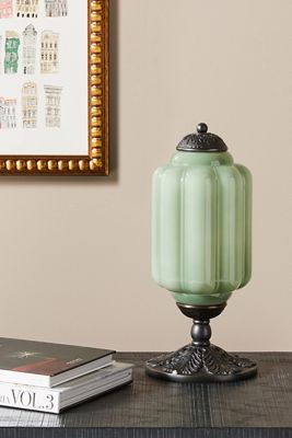 The Eloise Scallop Milk Glass Table Lamp
