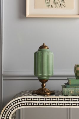 The Eloise Scallop Milk Glass Table Lamp