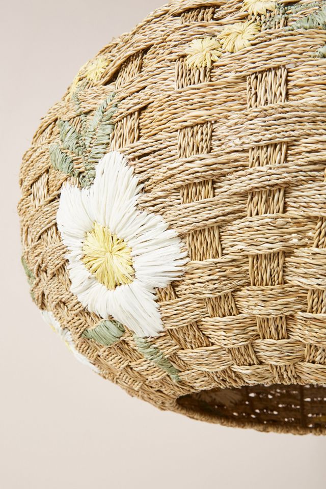 Floral Rattan Pendant #3