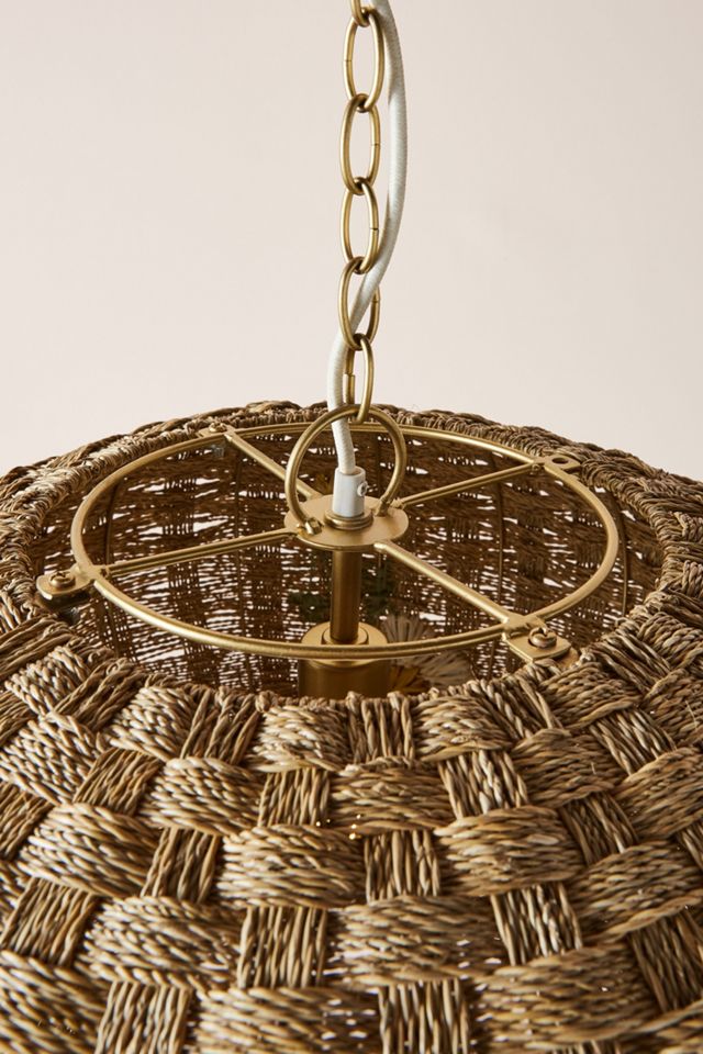 Floral Rattan Pendant #4