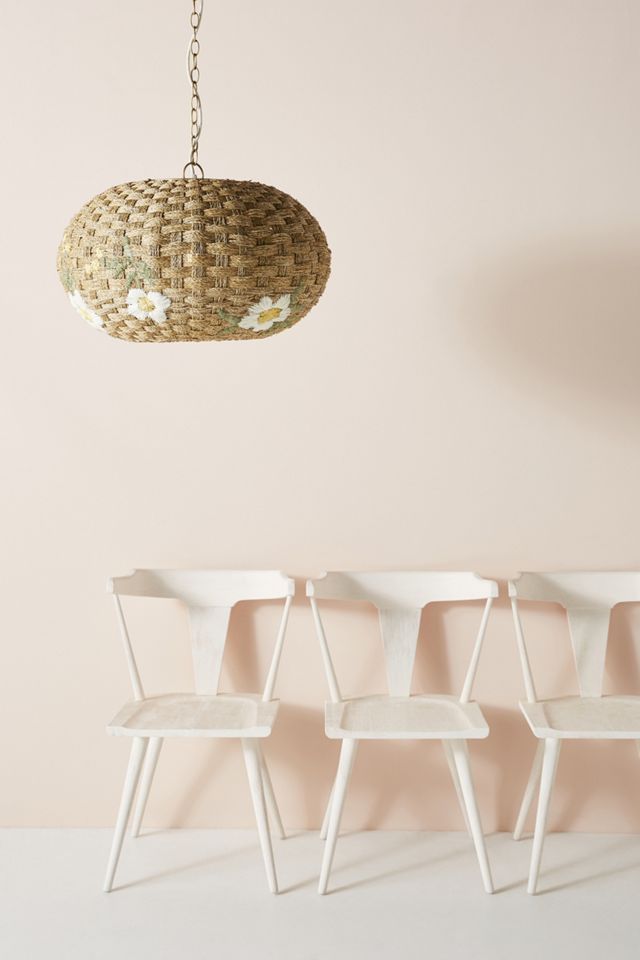 Floral Rattan Pendant #1