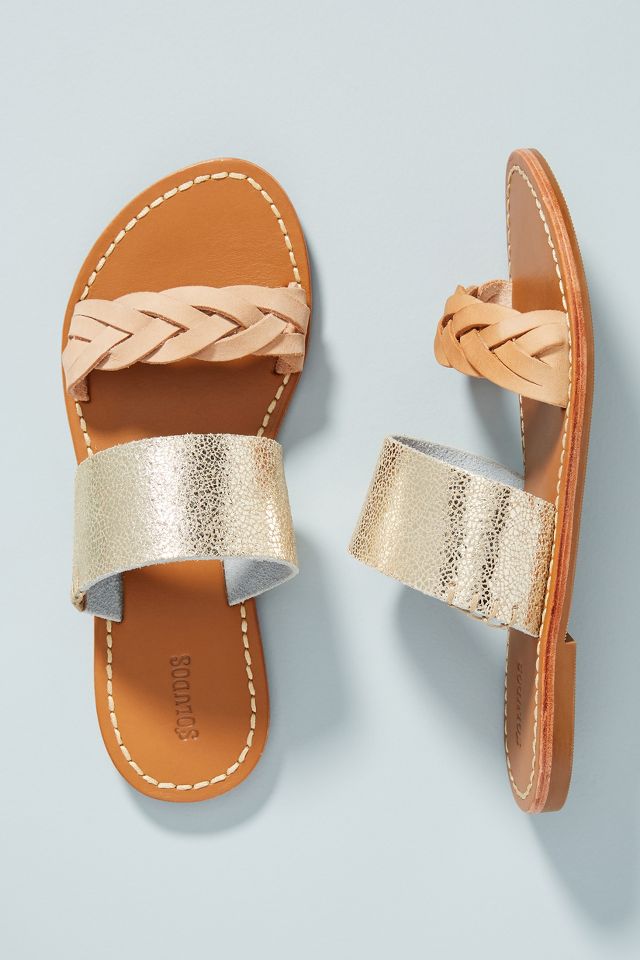 Soludos metallic deals braided slide sandal