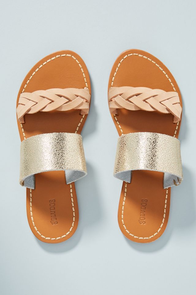 Soludos Metallic Slide Sandals #1