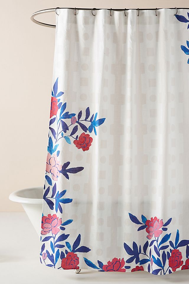 Paule Marrot Rose Vine Shower Curtain, Anthropologie Shower Curtain Uk