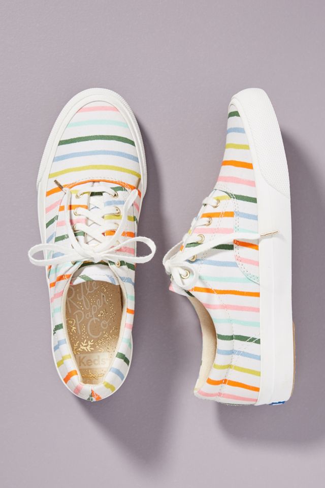 Keds x Rifle Paper Anchor Happy Stripe Sneakers Anthropologie