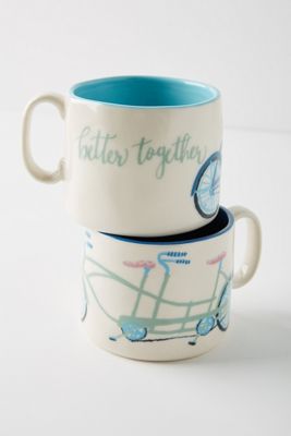 A Bicycle For Two Mugs, Set of 2