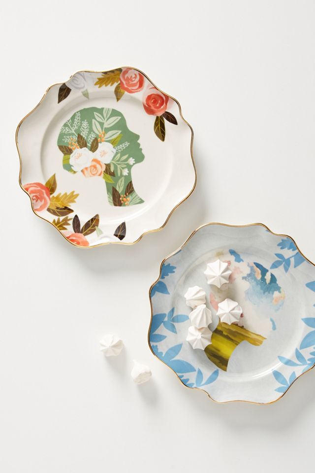 Carrie Shryock Silhouette Dessert Plate #1