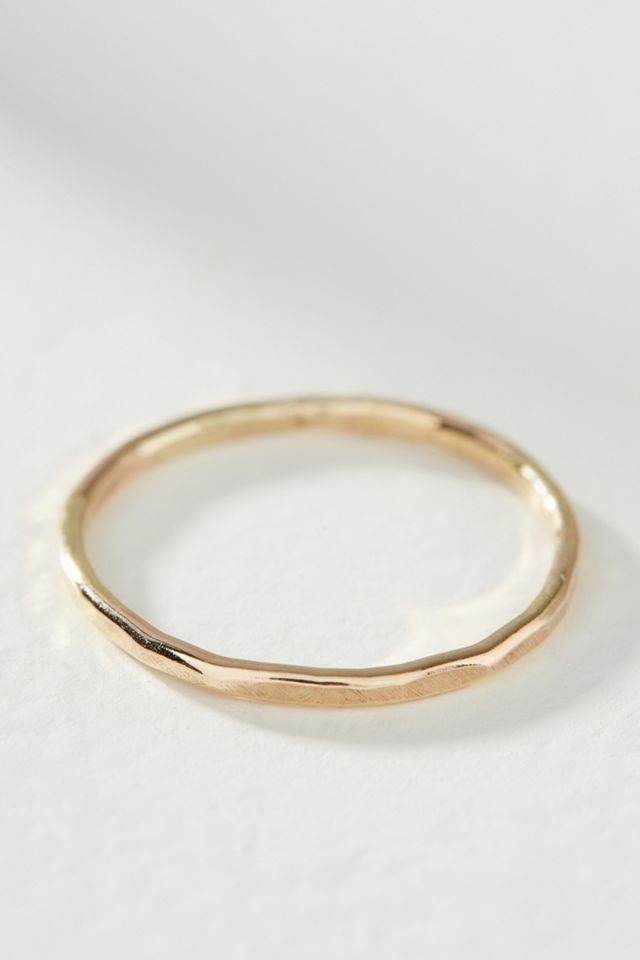 Hammered Gold Stacking Ring