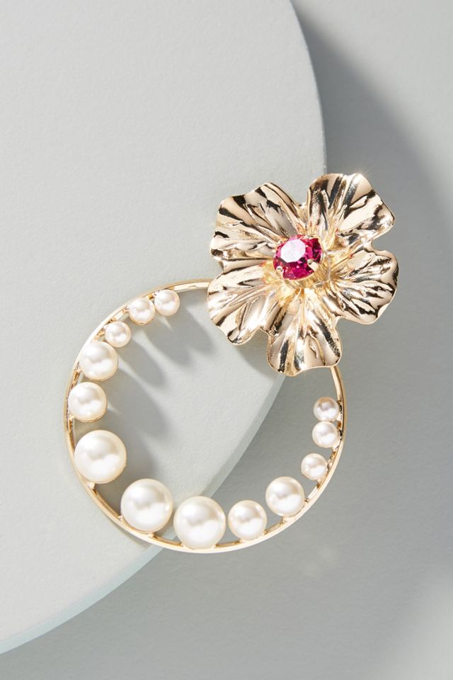 Falling Flora Front-Back Earrings #1