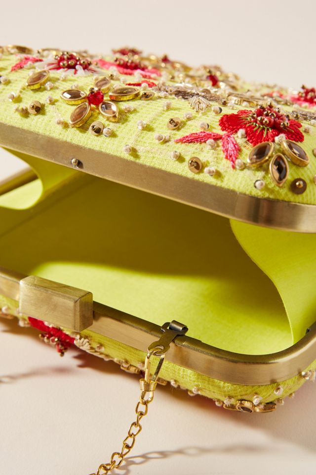 Whimiscal Garden Beaded Square Clutch #2