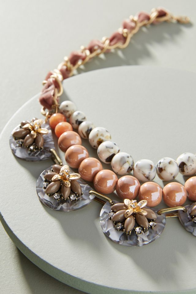 Anne Floral Bib Necklace #1