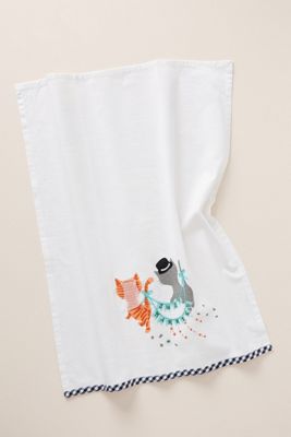 Carly Home Wedding Cats Dish Towel