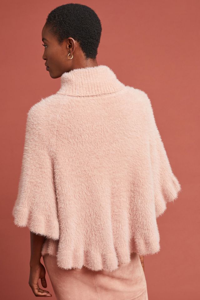 Falling Snow Ruffled Poncho #1