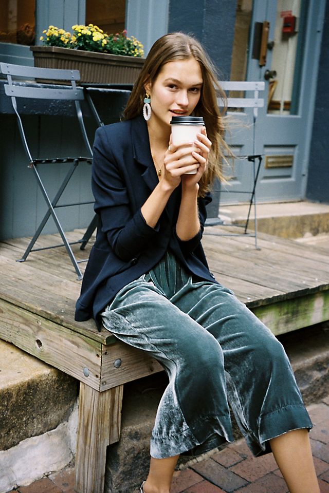 Velvet Wide-Leg Pants | Anthropologie Velvet Wide-Leg Pants | Anthropologie